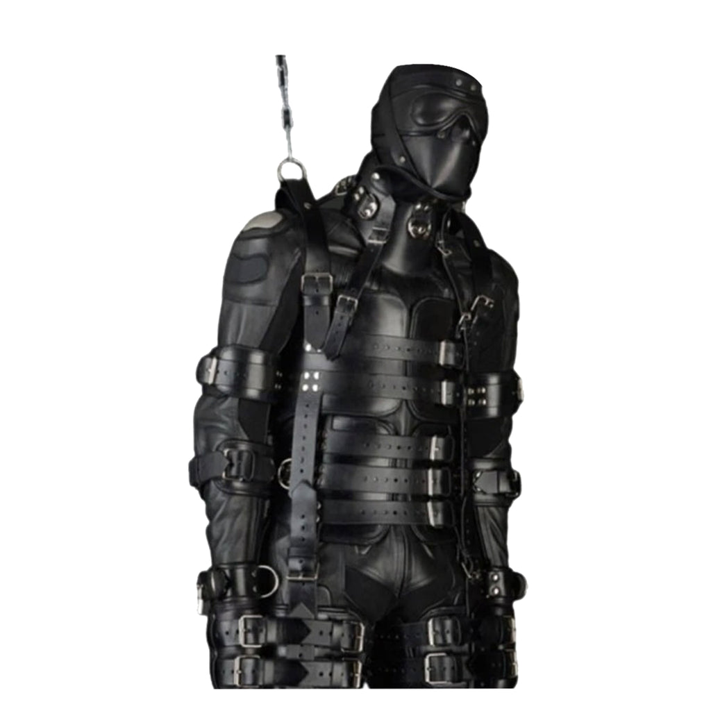 Full Body Leather Bondage Suspension Suit – Integrated Harness