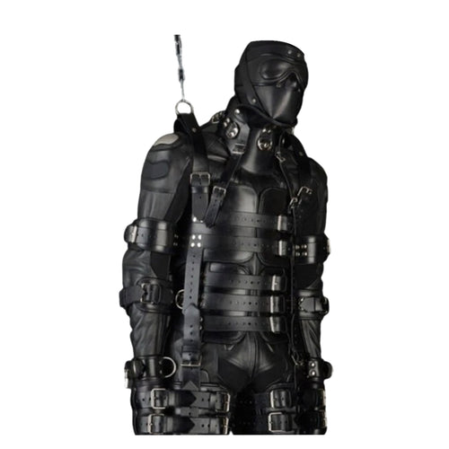 Full Body Leather Bondage Suspension Suit – Integrated Harness