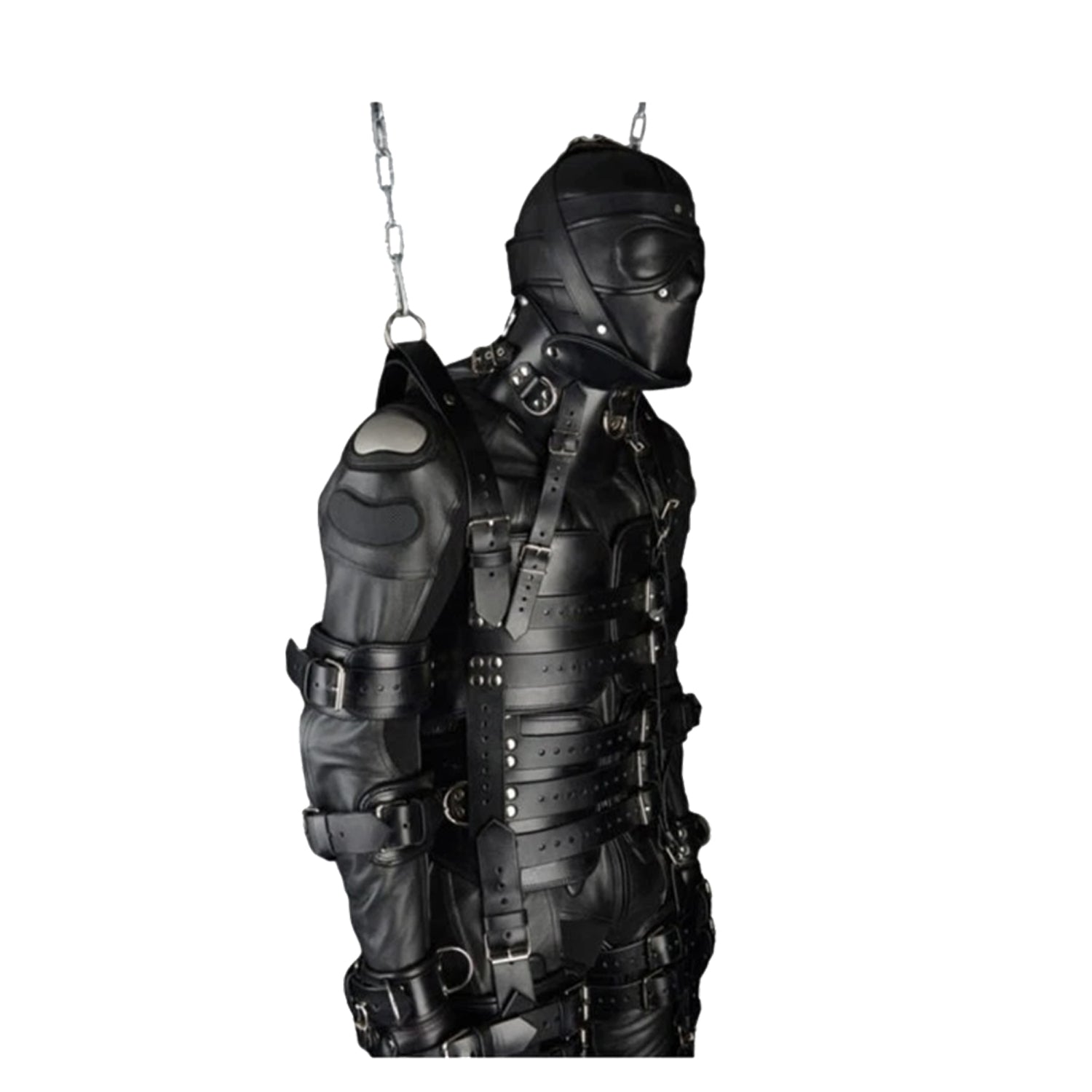 Full Body Leather Bondage Suspension Suit – Integrated Harness