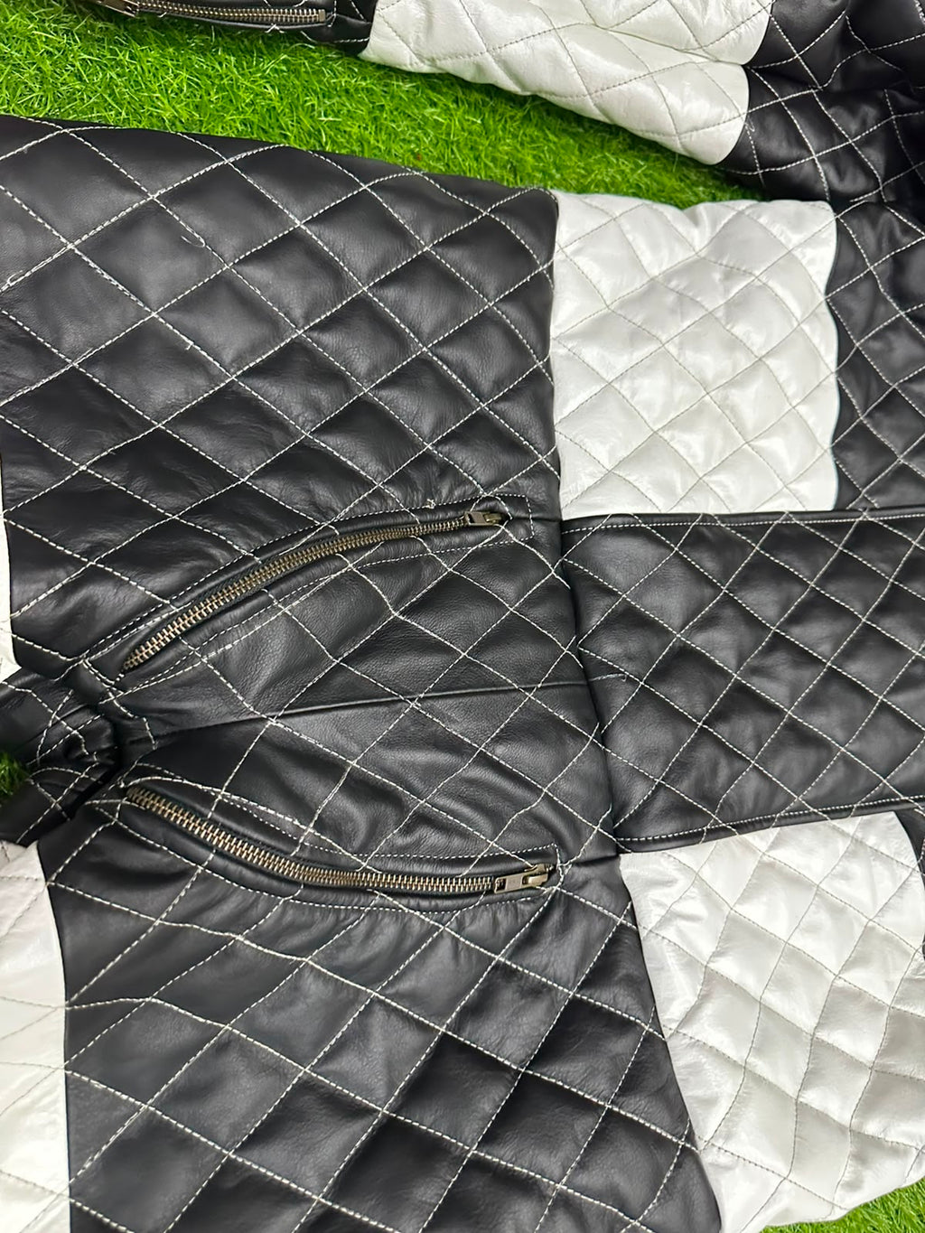 Quilted Leather Hooded Restraint Suit – Enclosed Mitts & Feet
