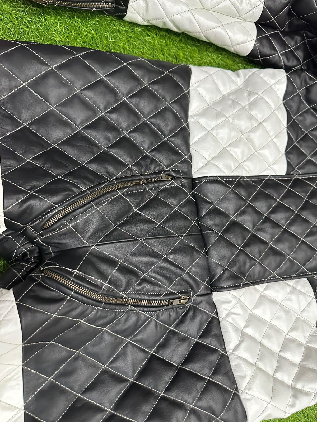 Quilted Leather Hooded Restraint Suit – Enclosed Mitts & Feet