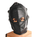 Handmade Genuine Leather Hood Mask With Adjustable Buckles – Unisex Full Face Mask